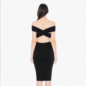 American Apparel Black Criss Cross Mini Dress